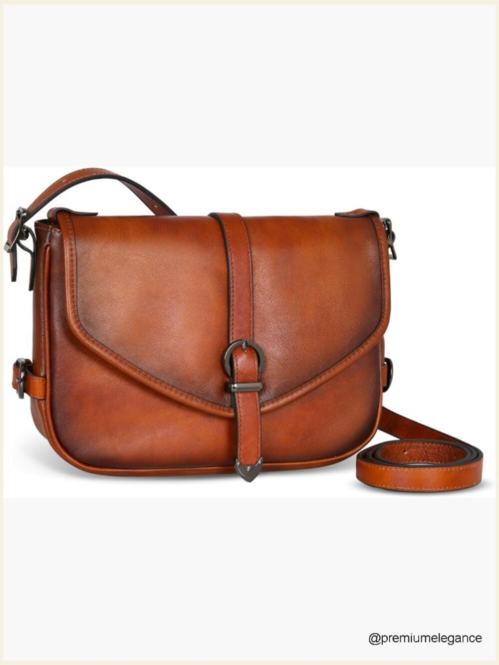 Genuine Leather Crossbody Bag Lightweight Medium Shoulder Purse